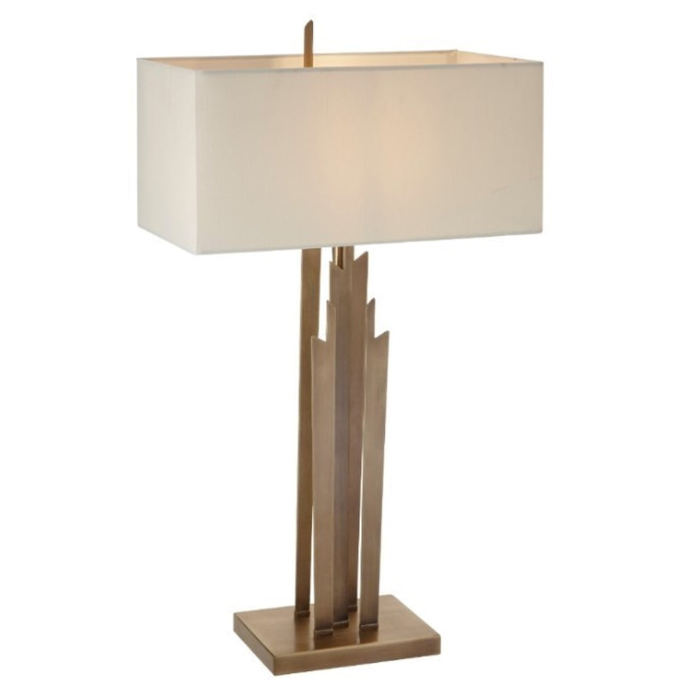 RV Astley Carrick Table Lamp with Antique Finish Brass
