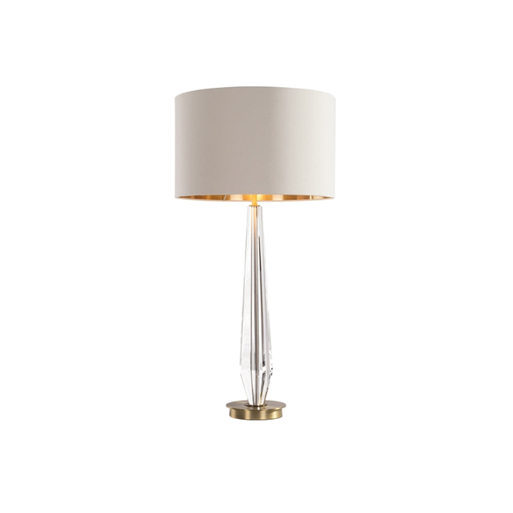 RV Astley Clairvaux Table Lamp with Crystal and Antique Brass