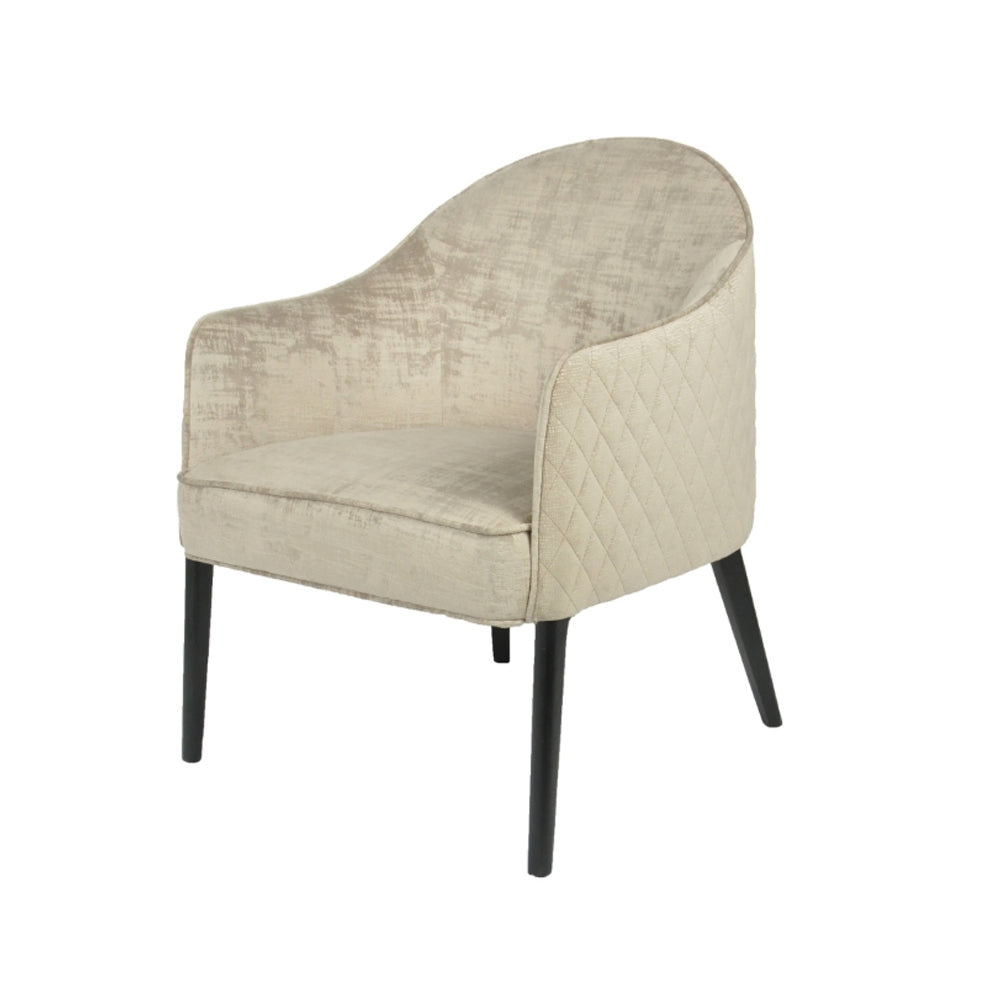 RV Astley Cosenza Chair in Natural Velvet and Black Wood