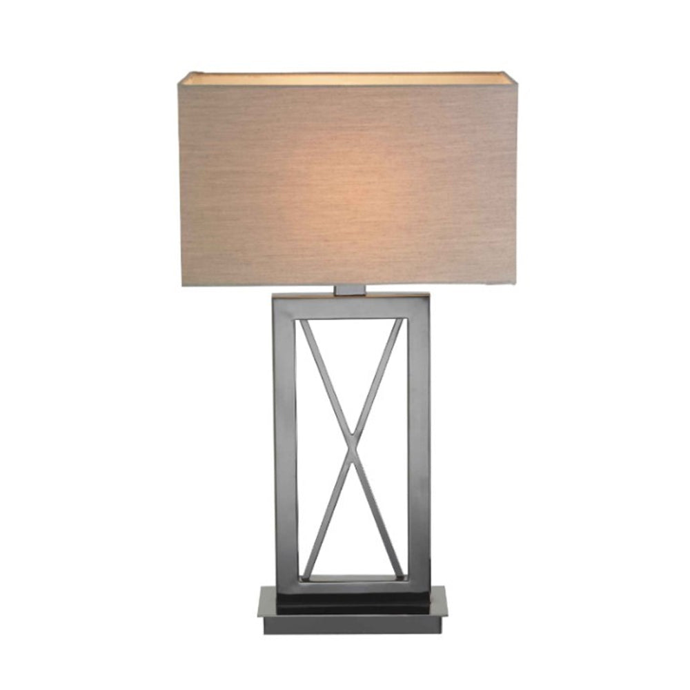RV Astley Cross Black Table Lamp with Nickel
