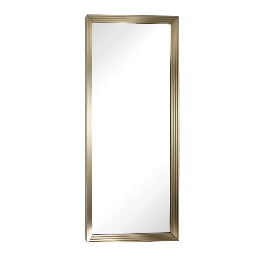 RV Astley Duras Mirror with Brushed Brass Effect Stainless Steel
