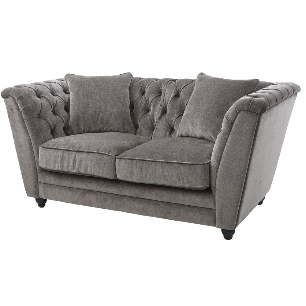 RV Astley Ely Two-Seater Sofa in Mouse Chenille