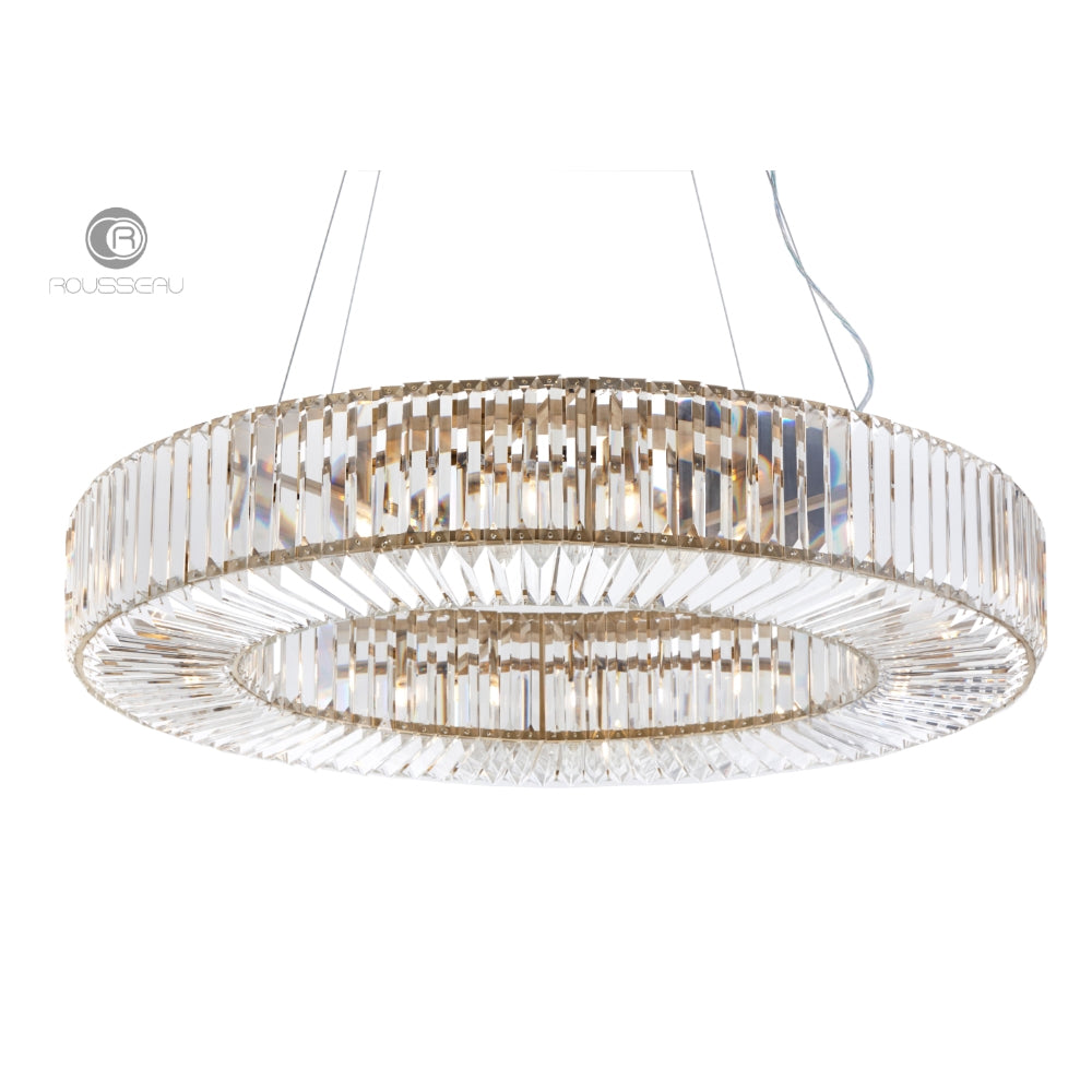 RV Astley Fairlawns Oval Chandelier with Brushed Gold Finish