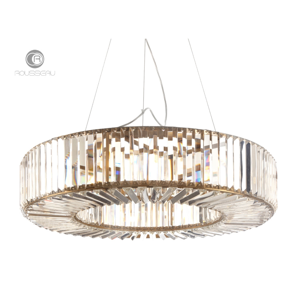 RV Astley Fairlawns Round Chandelier with Brushed Gold Finish