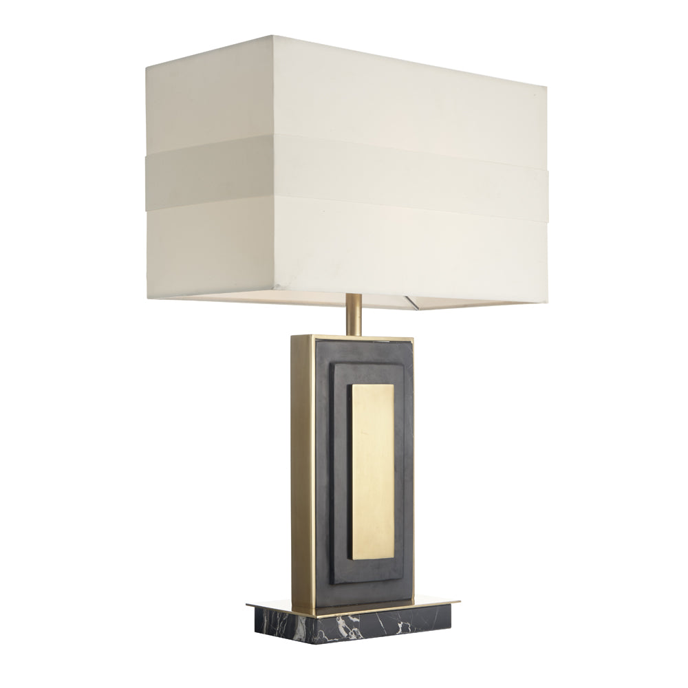 RV Astley Halie Table Lamp with Antique Brass and Marble