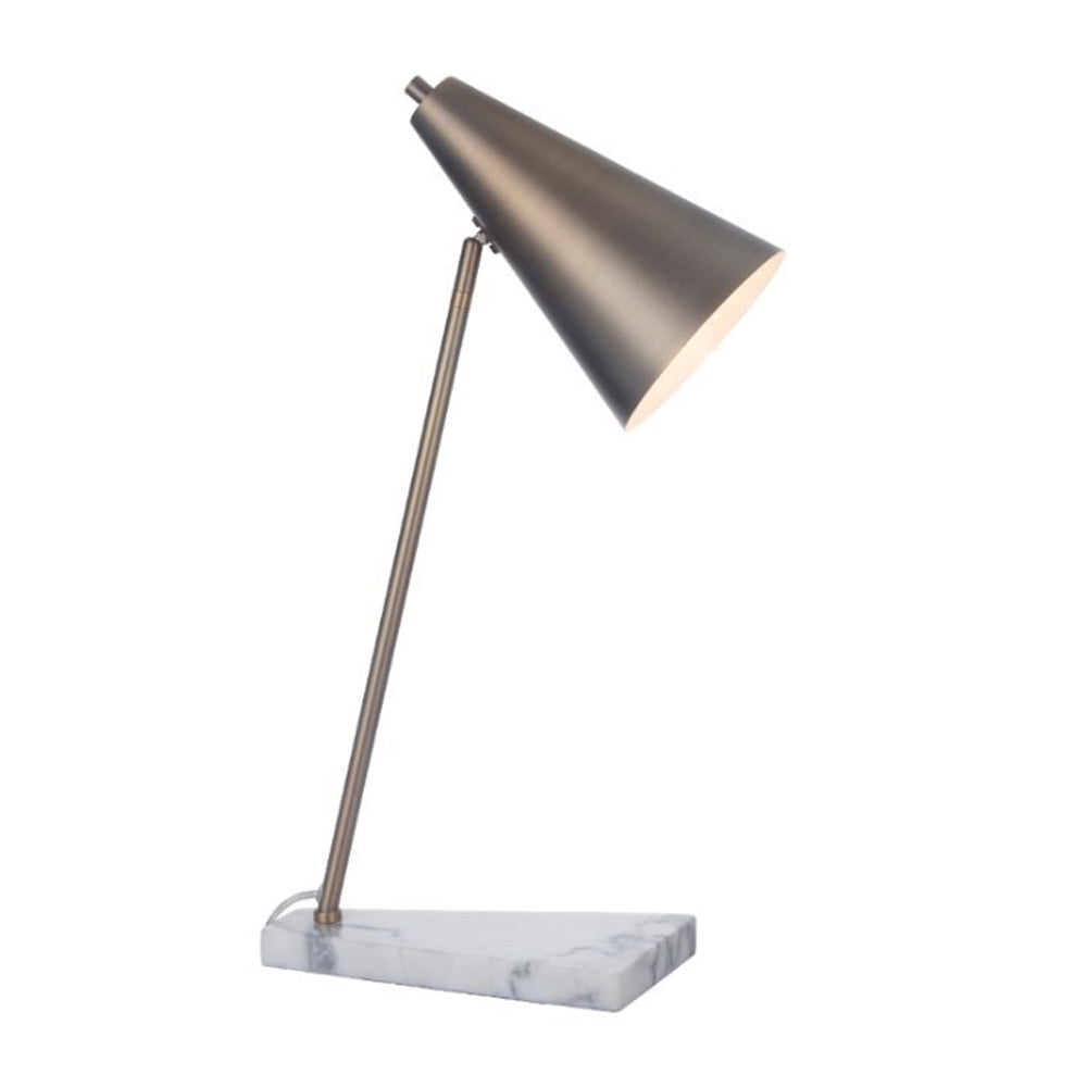 RV Astley Henley Desk Lamp with Marble - Brass Finish