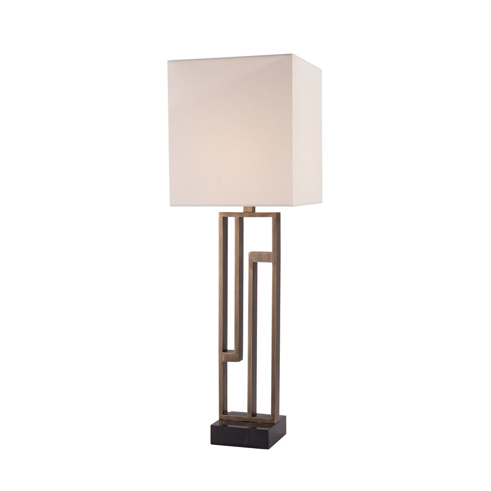 RV Astley Kianna Tall Table Lamp with Antique Brass Base