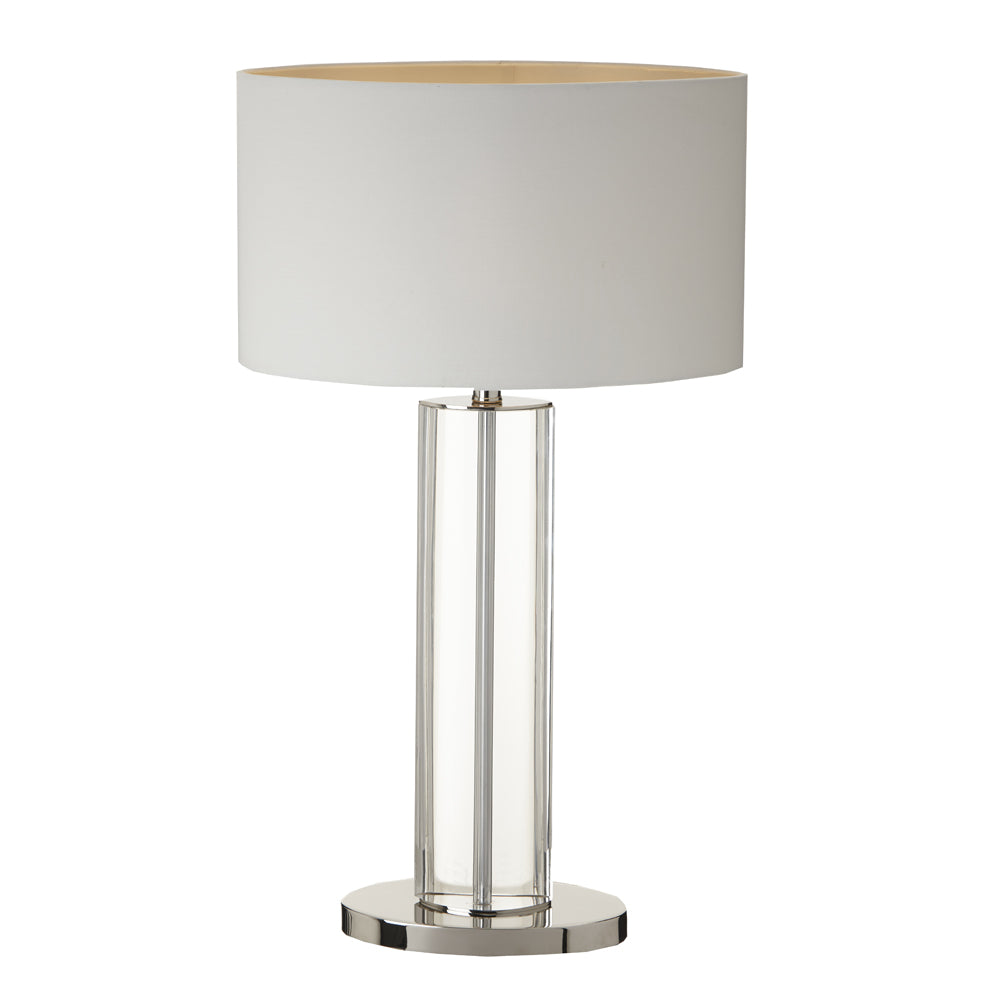 RV Astley Lisle Tall Table Lamp with Crystal and Nickel Shropshire Design