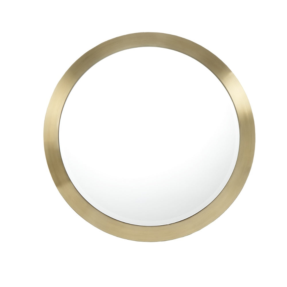 RV Astley Macon Mirror with Brushed Brass Effect Stainless Steel