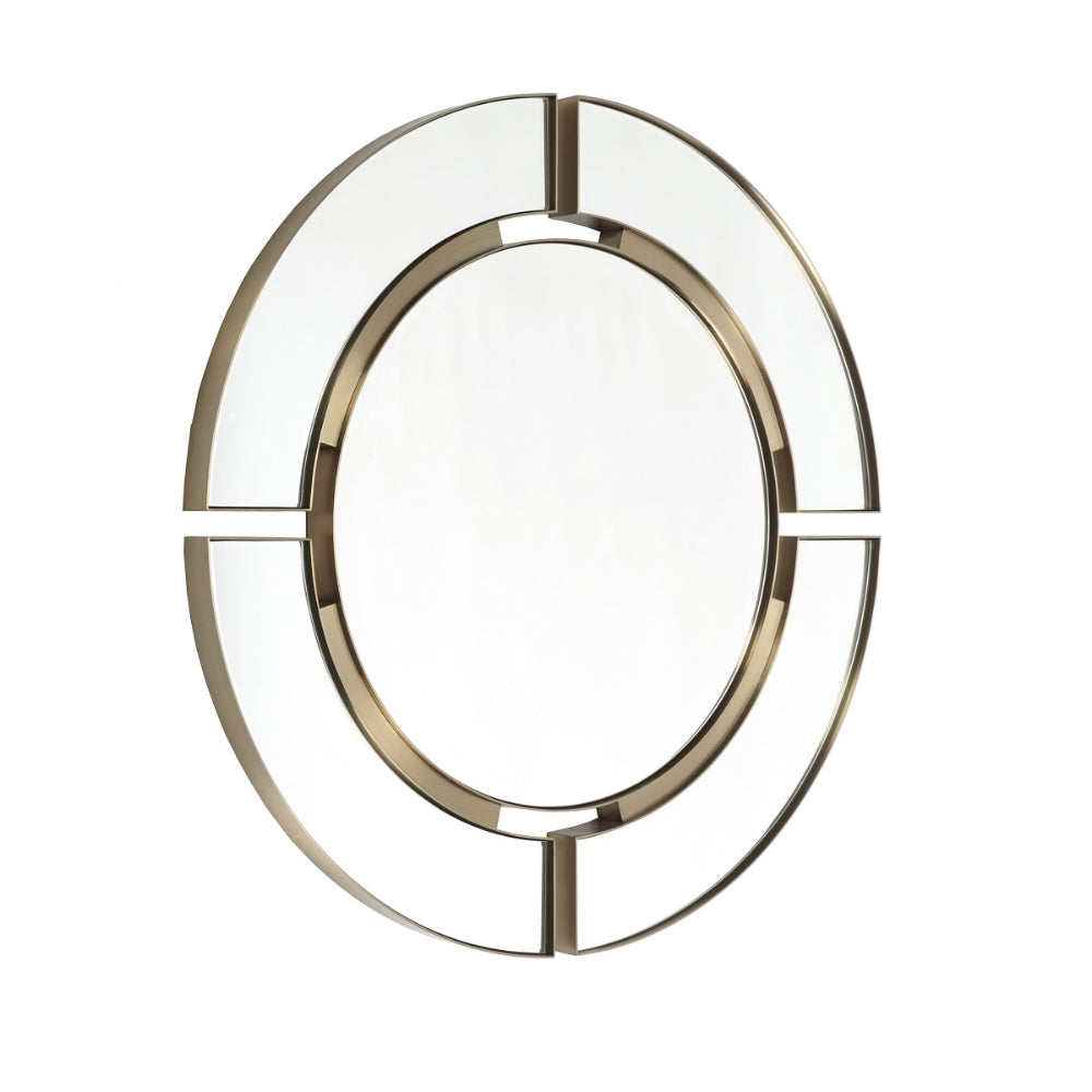 RV Astley Marcoles Mirror with Brushed Brass Effect Stainless Steel