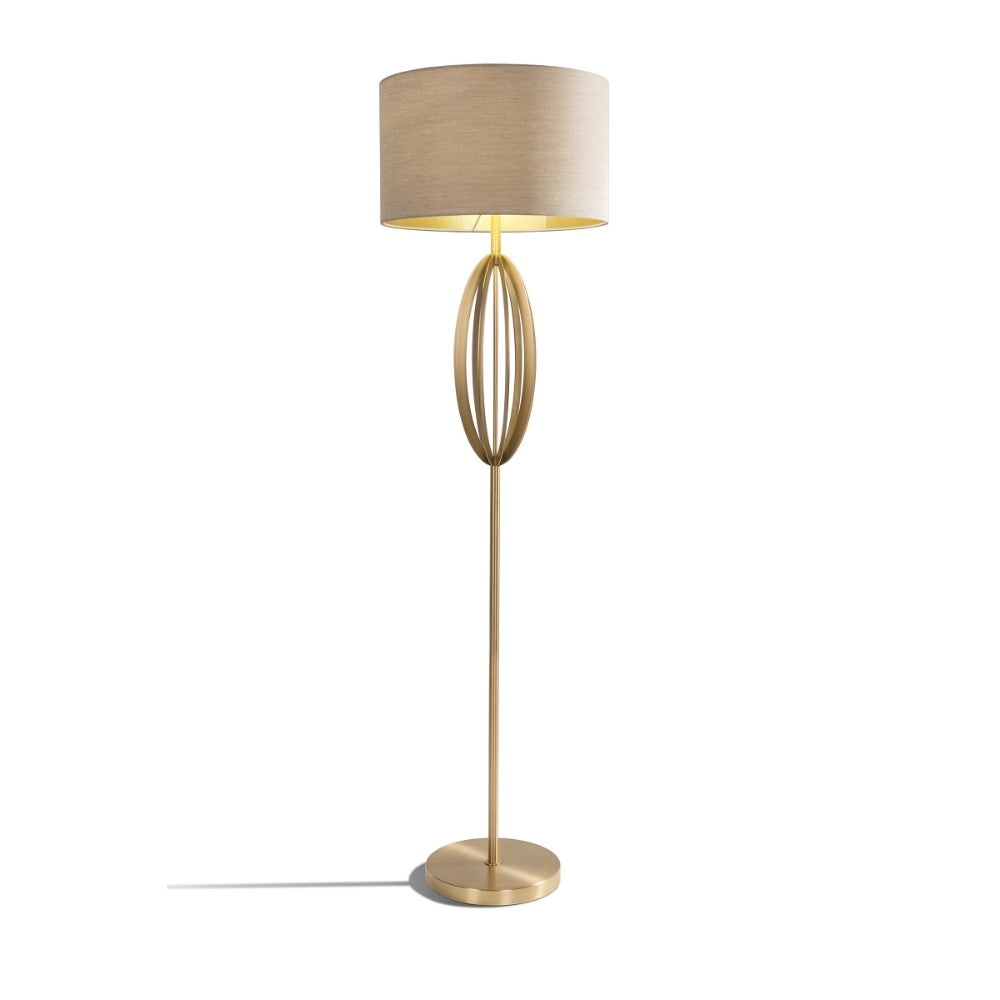 RV Astley Olive Floor Lamp with Antique Brass Finish