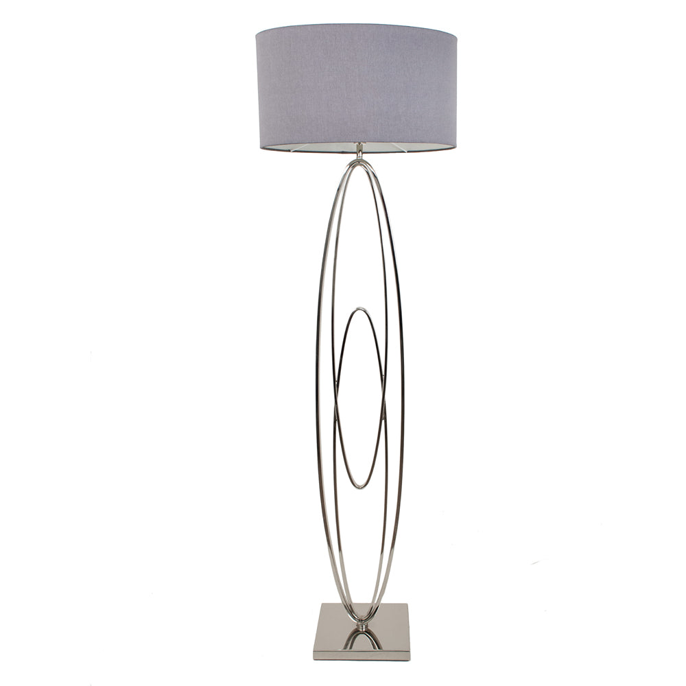 RV Astley Oval Rings Floor Lamp with Nickel