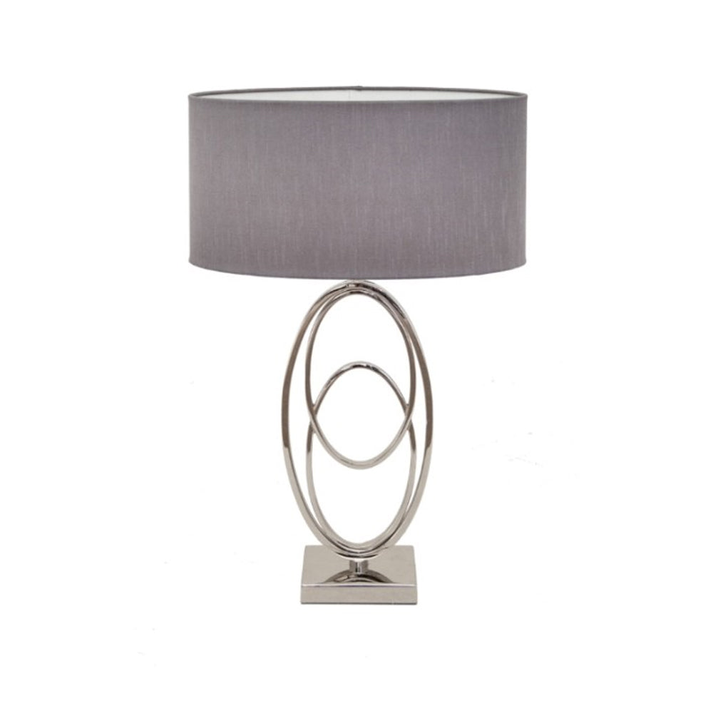 RV Astley Oval Rings Table Lamp in Nickel
