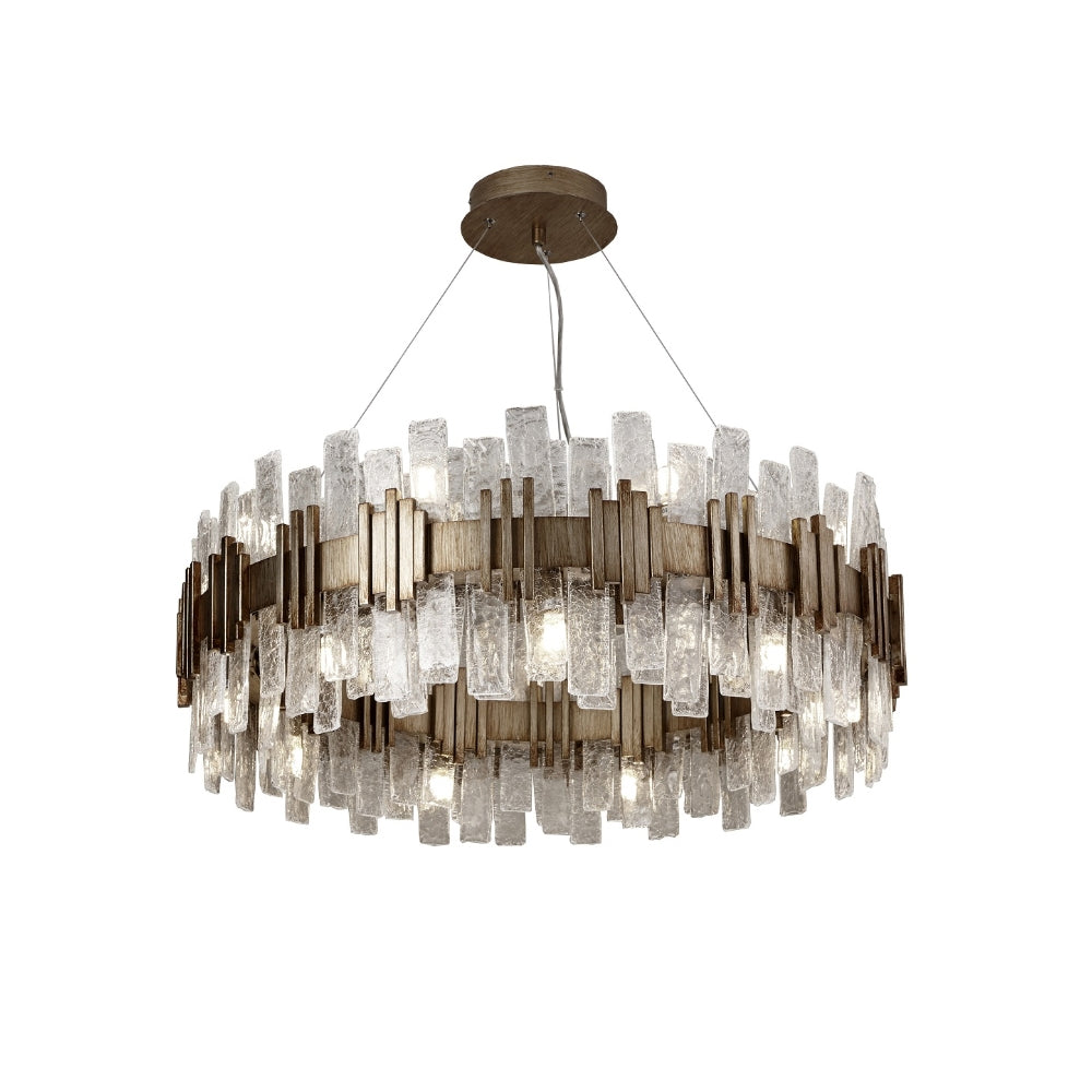 RV Astley Saiph Chandelier with Crackle Glass - Large
