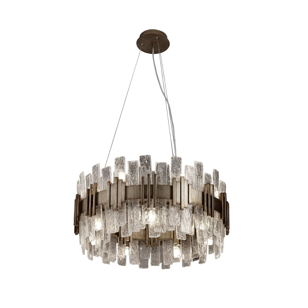RV Astley Saiph Chandelier with Crackle Glass