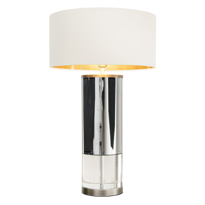 RV Astley Demetre Table Lamp in Polished Nickel and Crystal (Base Only)
