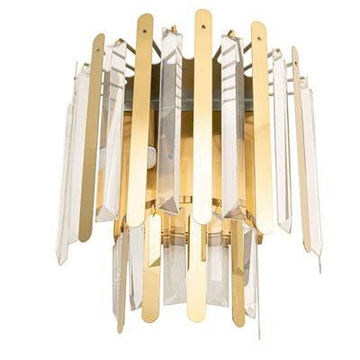 RV Astley Mabel Wall Lamp in Clear Glass and Polished Gold