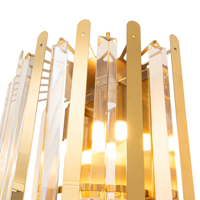 RV Astley Mabel Wall Lamp in Clear Glass and Polished Gold