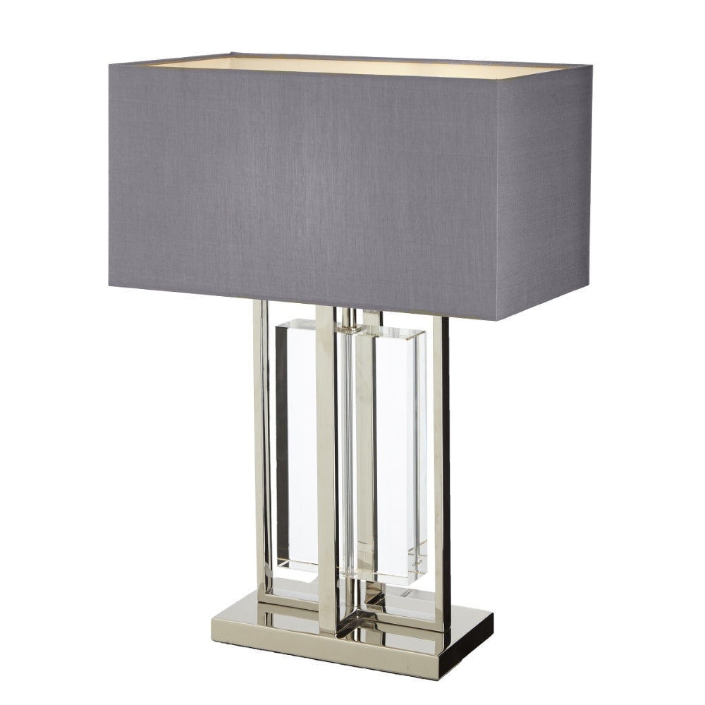 RV Astley Sarre Table Lamp with Crystal and Nickel