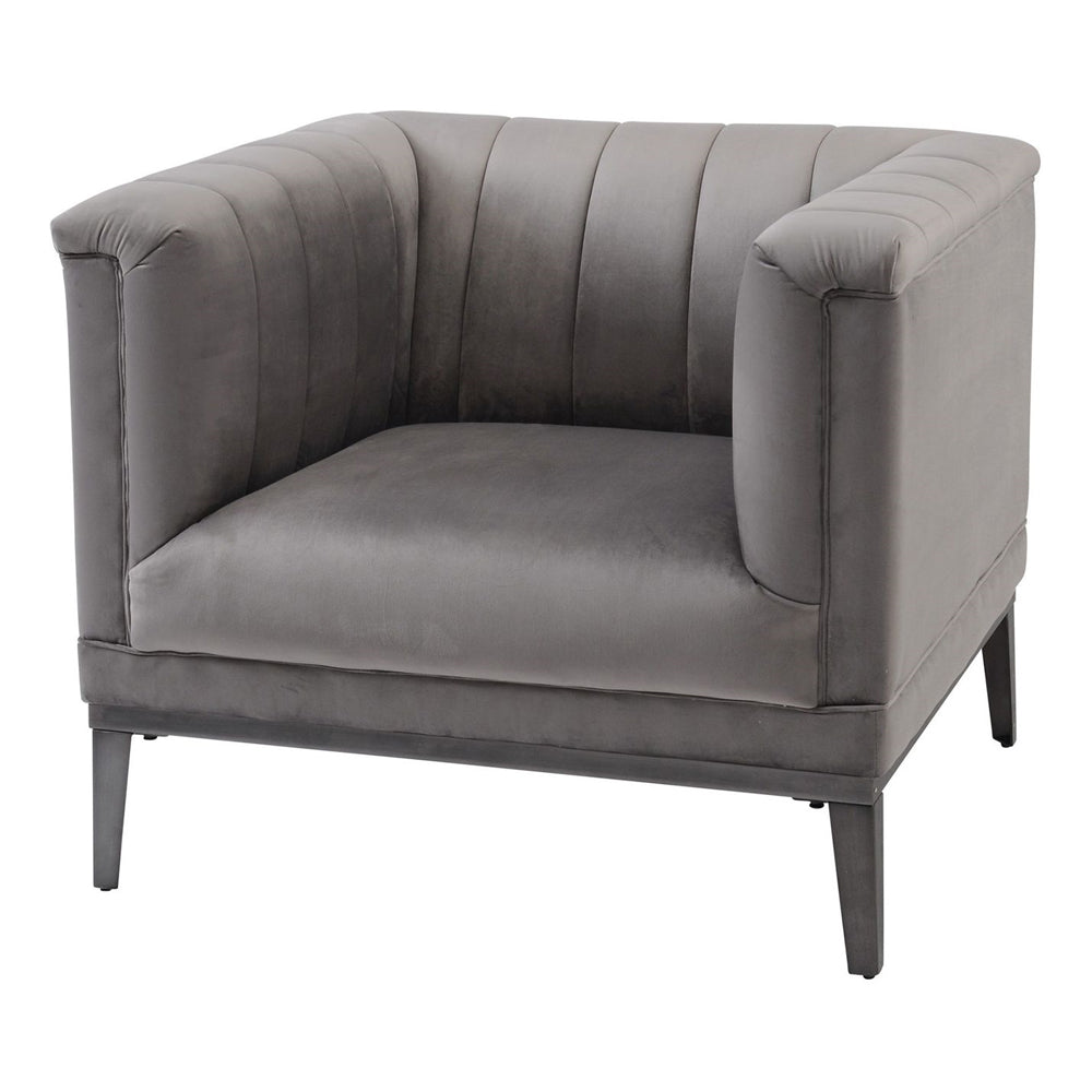 Libra Interiors Belgravia Grey Ribbed Occasional Chair