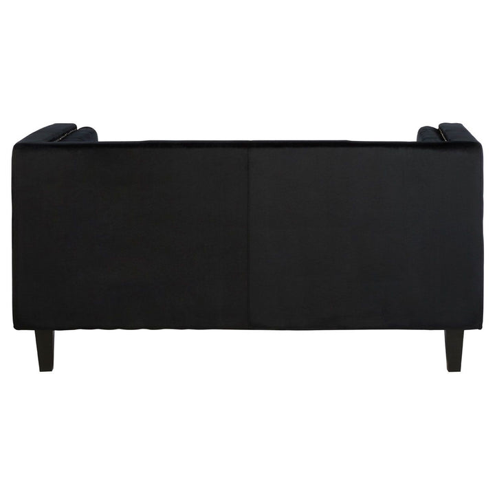 Regina 2-Seater Sofa in Black Velvet
