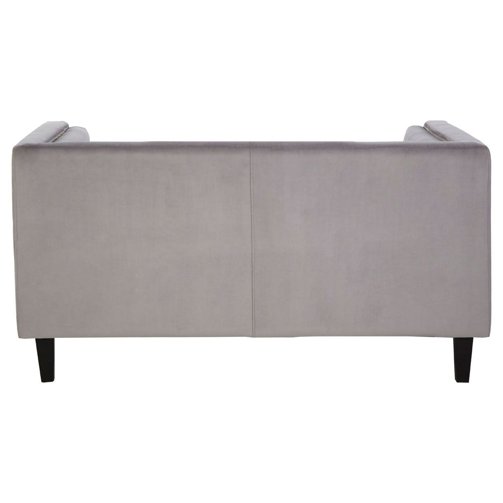 Regina 2-Seater Sofa in Grey Velvet