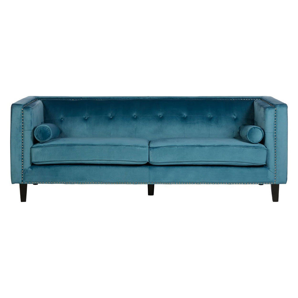 Regina 3-Seater Sofa in Blue Velvet