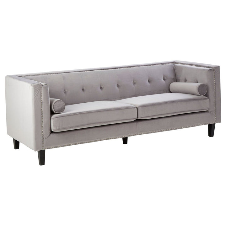 Regina 3-Seater Sofa in Grey Velvet