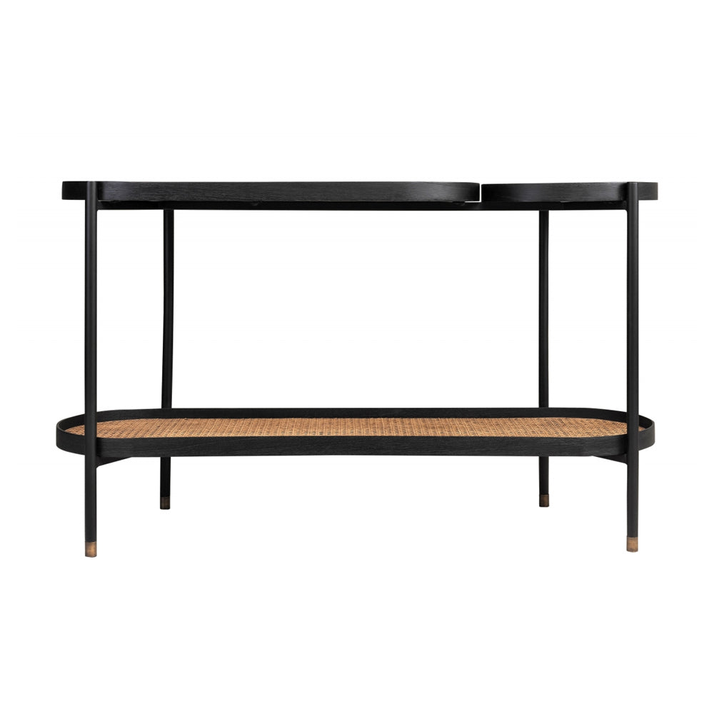 Renfrew Console Table with Mindi Wood and Rattan