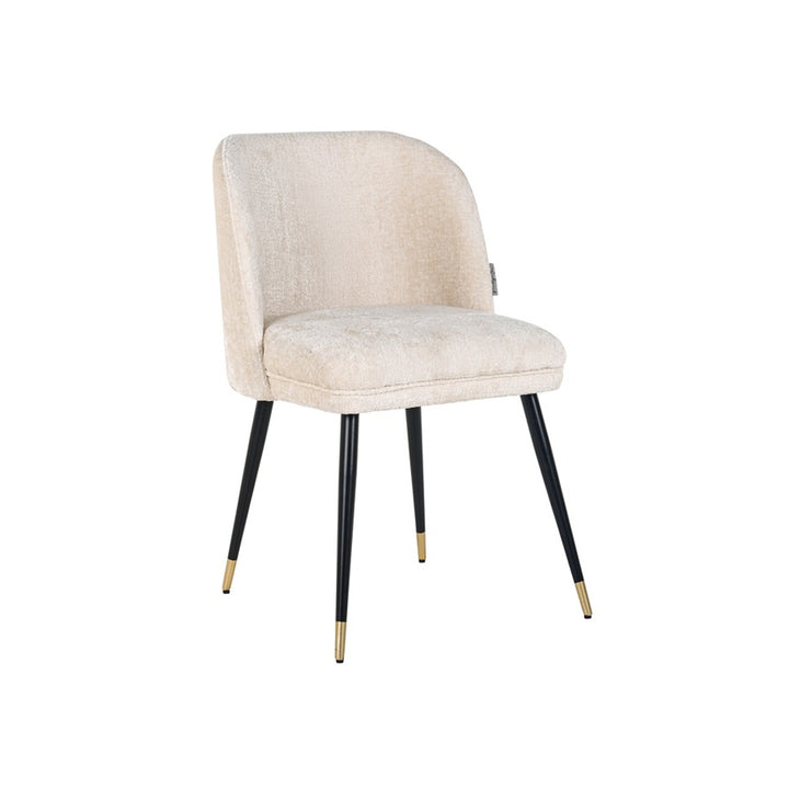 Richmond Interiors Alicia Chair in White Chenille Fabric