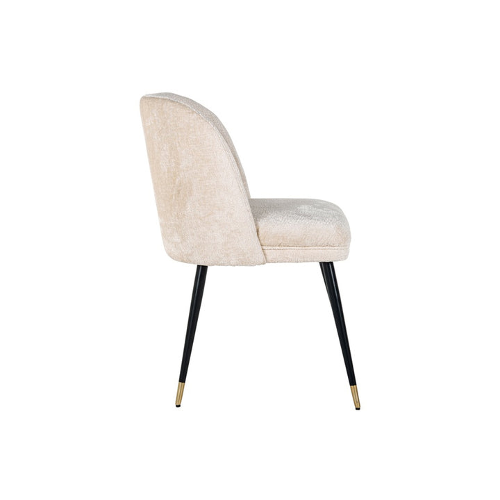 Richmond Interiors Alicia Chair in White Chenille Fabric