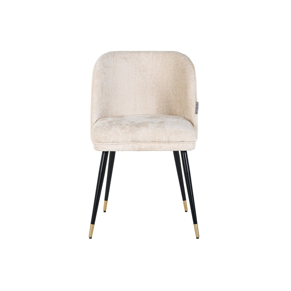 Richmond Interiors Alicia Chair in White Chenille Fabric