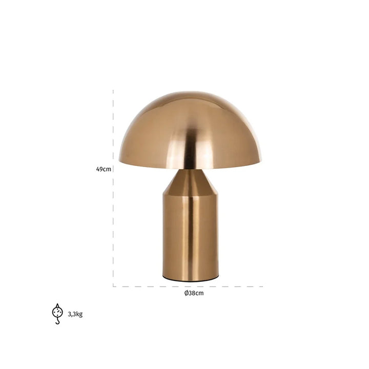 Richmond Interiors Alicia Table Lamp in Brushed Gold