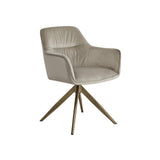 Richmond Interiors Aline Swivel Chair in Khaki Velvet