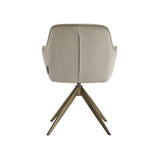 Richmond Interiors Aline Swivel Chair in Khaki Velvet