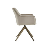 Richmond Interiors Aline Swivel Chair in Khaki Velvet