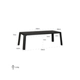 Richmond Interiors Baccarat Dining Table in Dark Coffee – Large