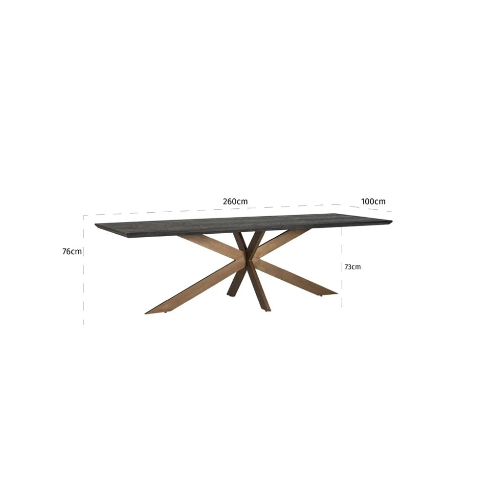 Richmond Interiors Blackbone Rectangle Dining Table – 260cm