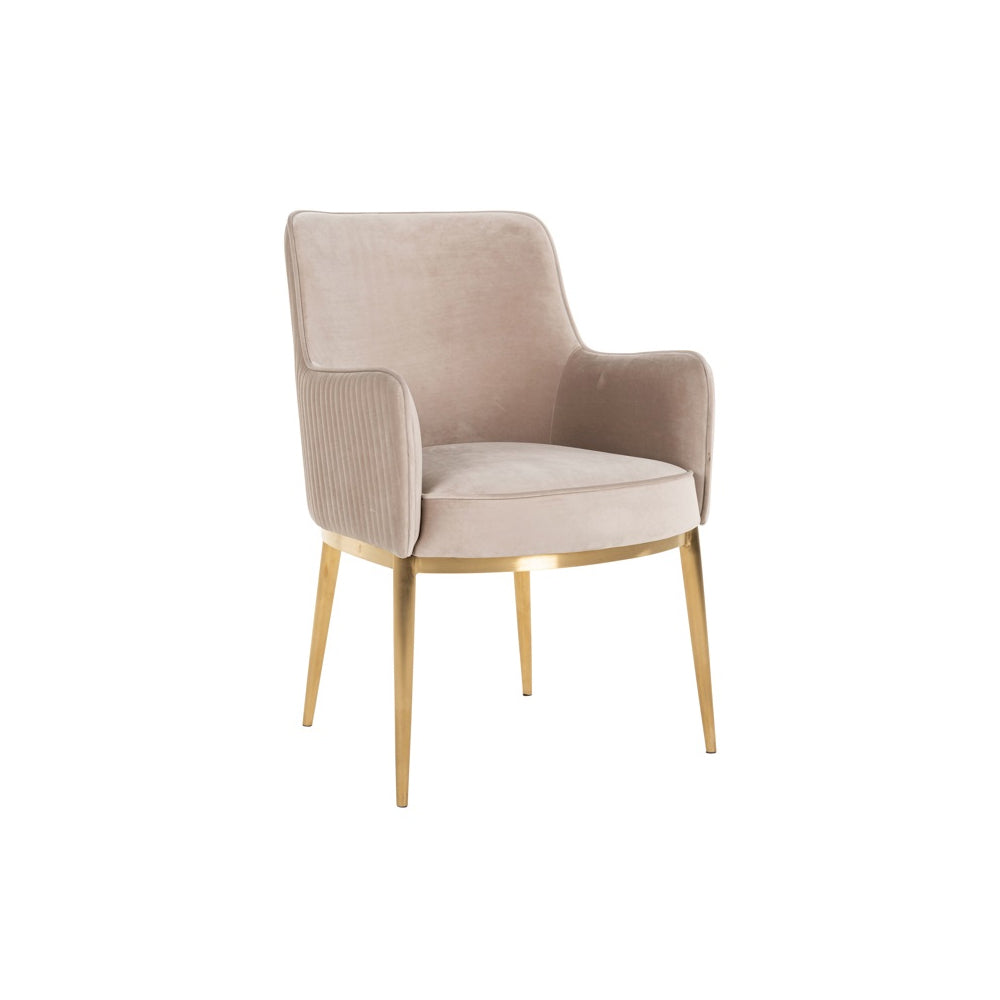 Richmond Interiors Breeze Chair in Khaki Velvet