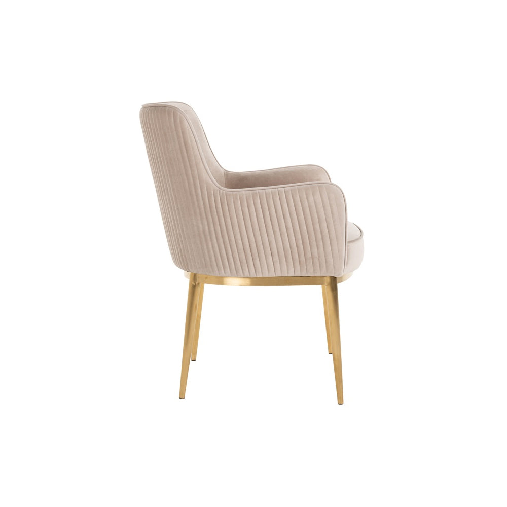 Richmond Interiors Breeze Chair in Khaki Velvet