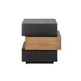Richmond Interiors Cambon Layered End Table in Dark Coffee