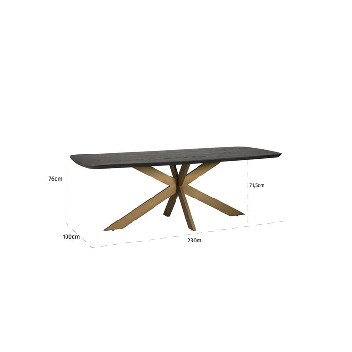 Richmond Interiors Cambon Oval Dining Table in Dark Coffee – Small