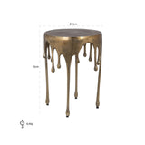 Richmond Interiors Carly Side Table – Brushed Gold