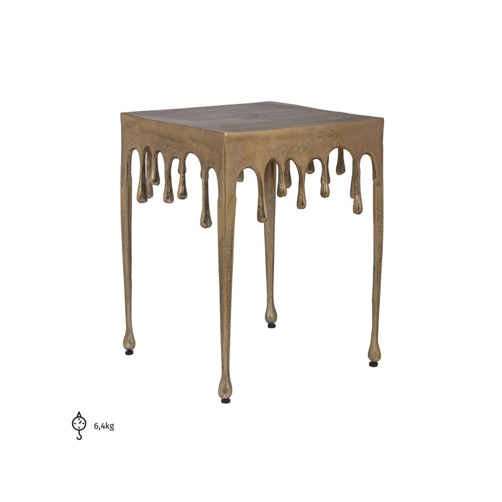 Richmond Interiors Drops Side Table – Brushed Gold