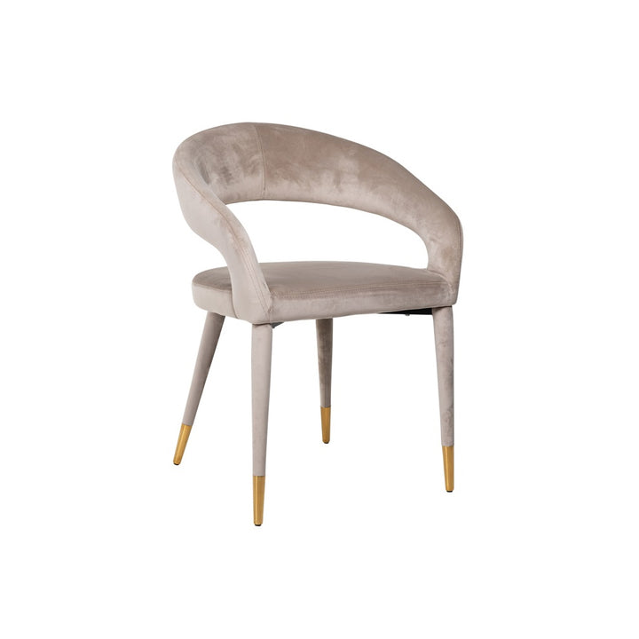 Richmond Interiors Gia Chair in Khaki Velvet