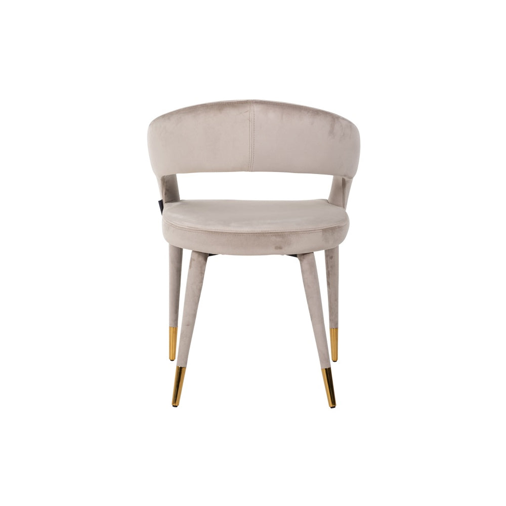 Richmond Interiors Gia Chair in Khaki Velvet