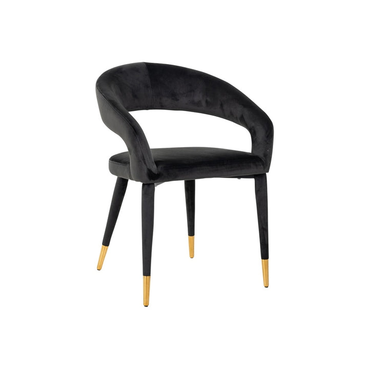 Richmond Interiors Gia Chair in Anthracite Velvet