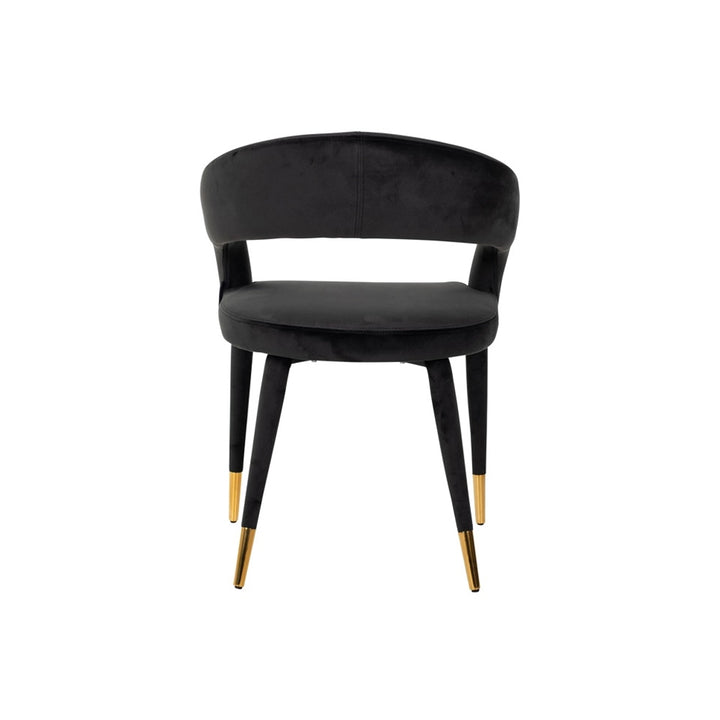 Richmond Interiors Gia Chair in Anthracite Velvet