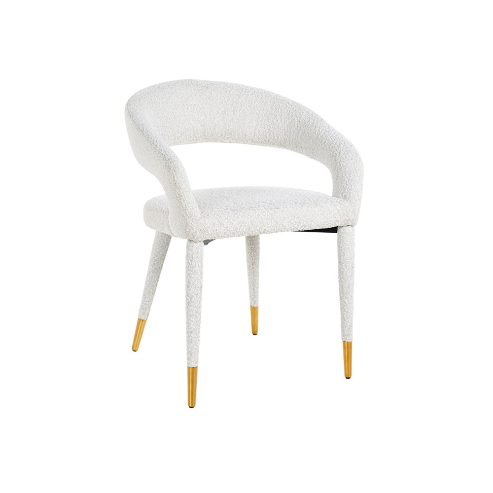 Richmond Interiors Gia Chair in White Boucle