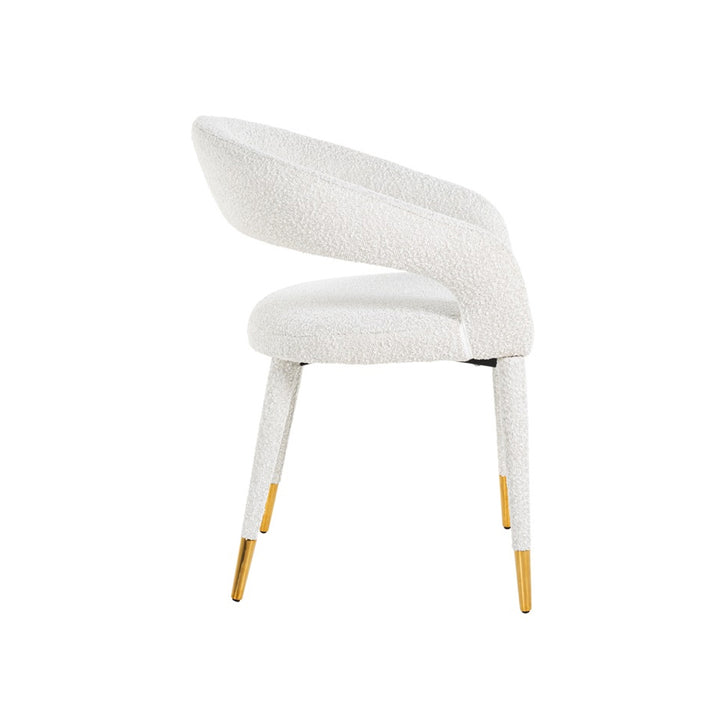 Richmond Interiors Gia Chair in White Boucle